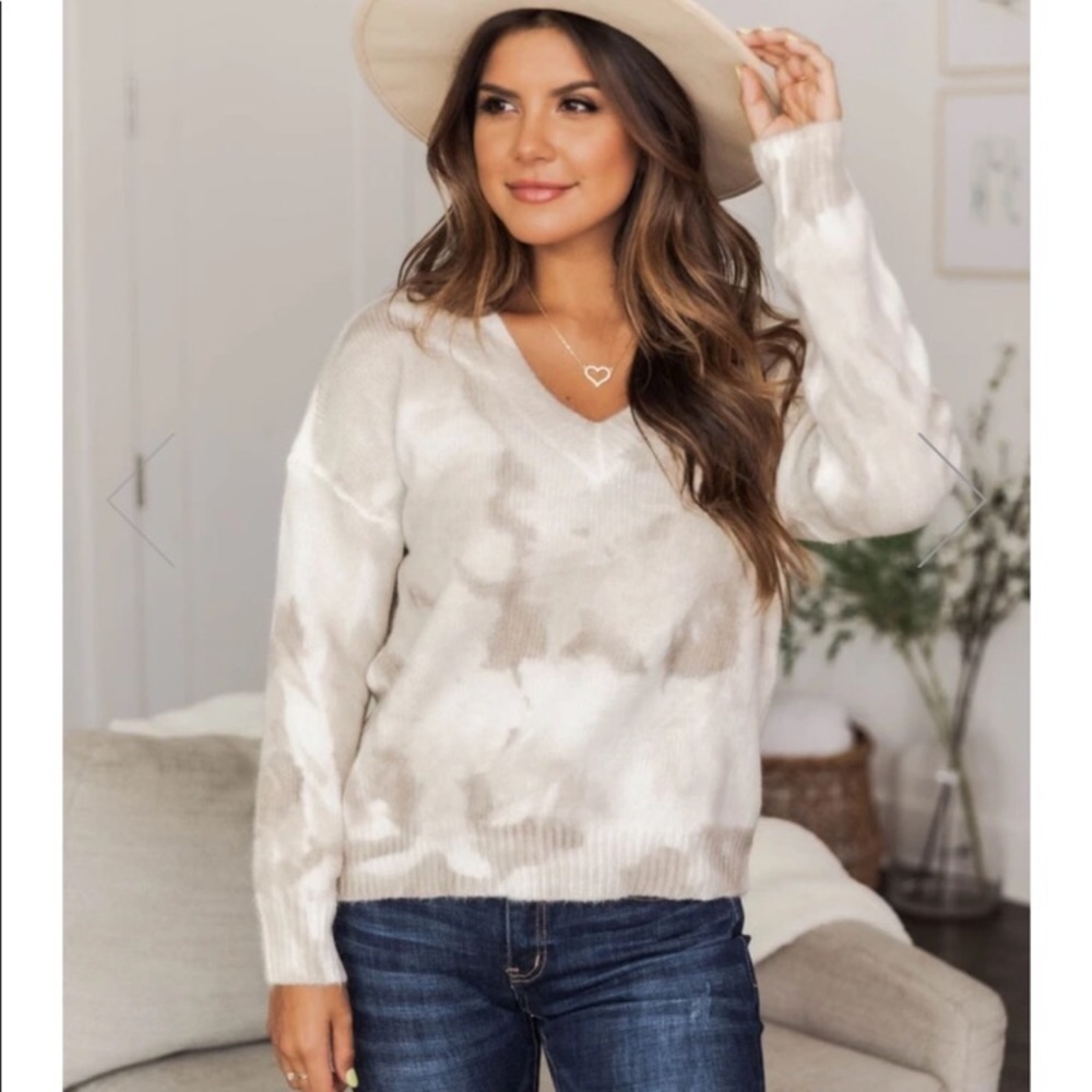Pink lily sweater